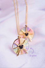 Fun Wheel Spinning 18k Gold plated Necklace