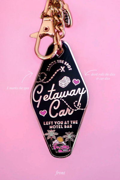 Karma Getaway Car T.S Motel Keychain – GrapeSodaClub
