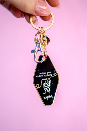 Karma Getaway Car T.S Motel Keychain