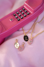 Epcot '94 Barbie Birthday Party 24k Gold Necklace w/ 18k Gold Charm