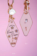 Boo's Door Motel Keychain