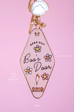 Boo's Door Motel Keychain