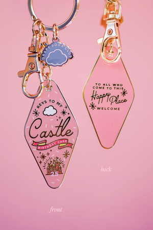 Keys to my Castle Birthday Cake Motel Keychain