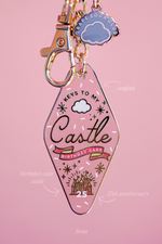 Keys to my Castle Birthday Cake Motel Keychain