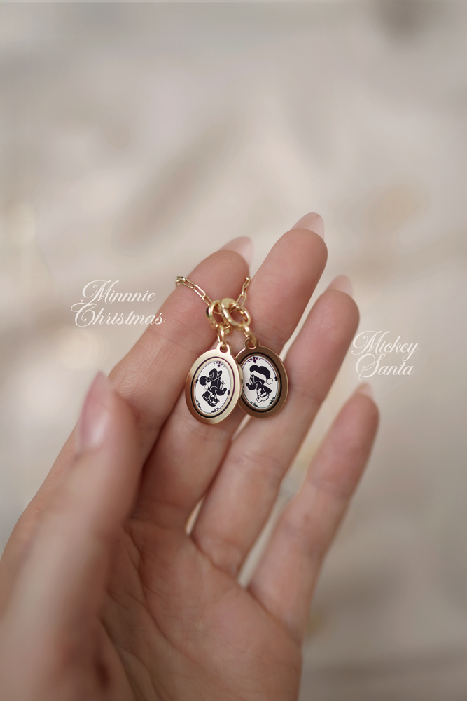 Silhouette Portraits 18k Gold Charms w/ 24k Gold Necklaces