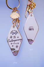 Contemporary Tower Monorail Motel Keychain