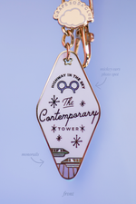 Contemporary Tower Monorail Motel Keychain