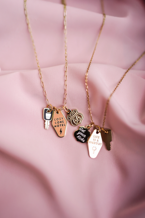 Cozy Cone Motel 24k Gold Necklace w/ 18k Gold Charms