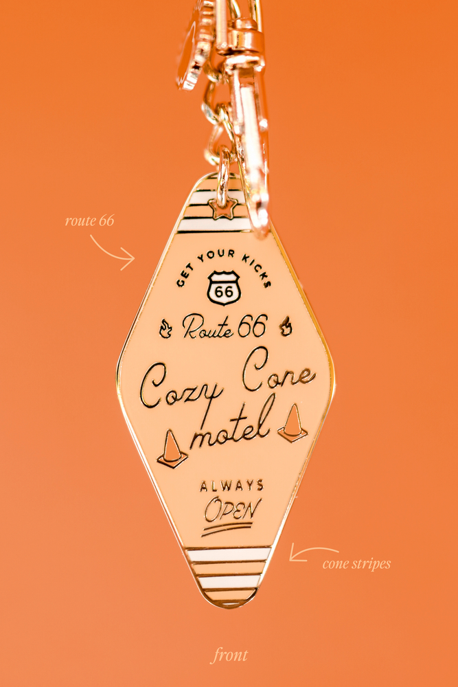 Cozy Cone Route 66 Motel Keychain