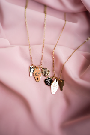Cozy Cone Motel 24k Gold Necklace w/ 18k Gold Charms