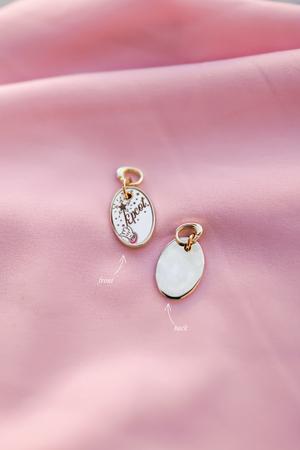 Epcot Wand Oval 18k Gold Charm