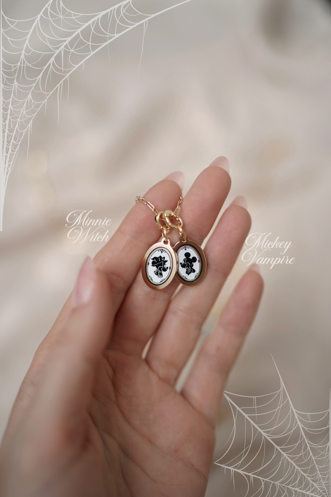 Silhouette Portraits 18k Gold Charms w/ 24k Gold Necklaces