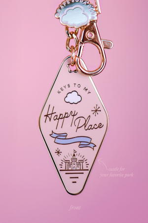 Happy Place Motel Keychain
