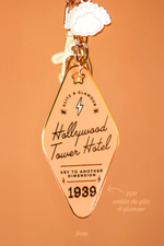 Hollywood Tower Hotel Motel Keychain