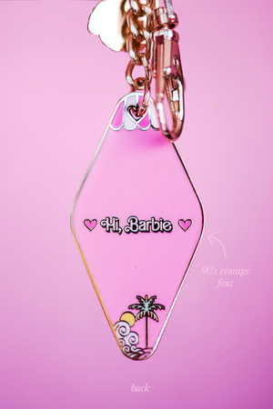 Malibu Dreamhouse Pink Motel Keychain