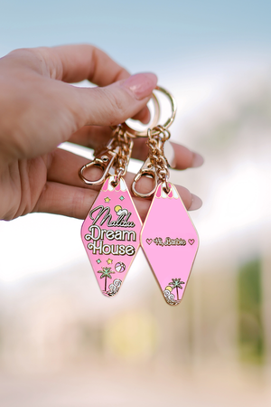 Malibu Dreamhouse Pink Motel Keychain