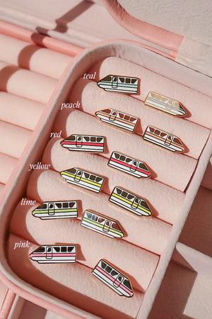 Monorail Gold Stud Earrings