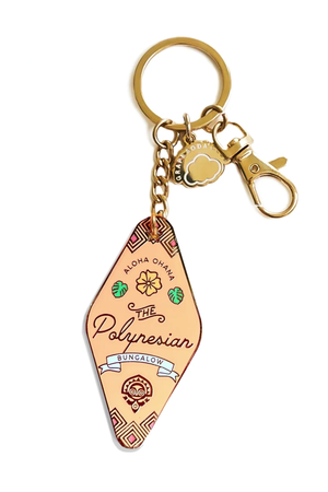 Polynesian Hotel & Bungalows Motel Keychain