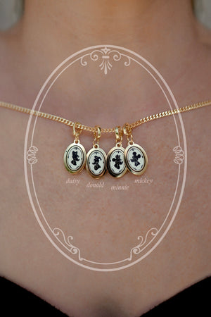 PRE ORDER Silhouette Portraits 18k Gold Charms w/ 24k Gold Necklaces