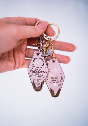 Folklore Cabin T.S Motel Keychain