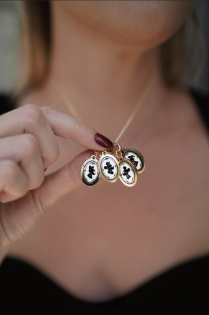PRE ORDER Silhouette Portraits 18k Gold Charms w/ 24k Gold Necklaces
