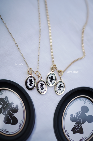 PRE ORDER Silhouette Portraits 18k Gold Charms w/ 24k Gold Necklaces