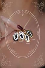 Silhouette Portraits 18k Gold Charms w/ 24k Gold Necklaces
