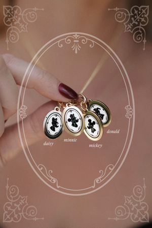 PRE ORDER Silhouette Portraits 18k Gold Charms w/ 24k Gold Necklaces
