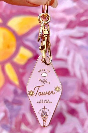 Tangled Tower Motel Keychain