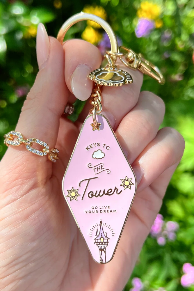 Tangled Tower Motel Keychain