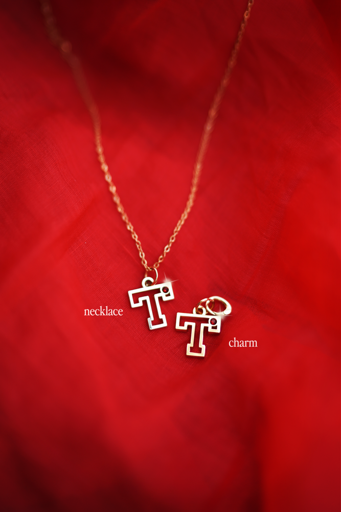 T as in Troy 24k Gold Necklace w/ 18k Gold Charm