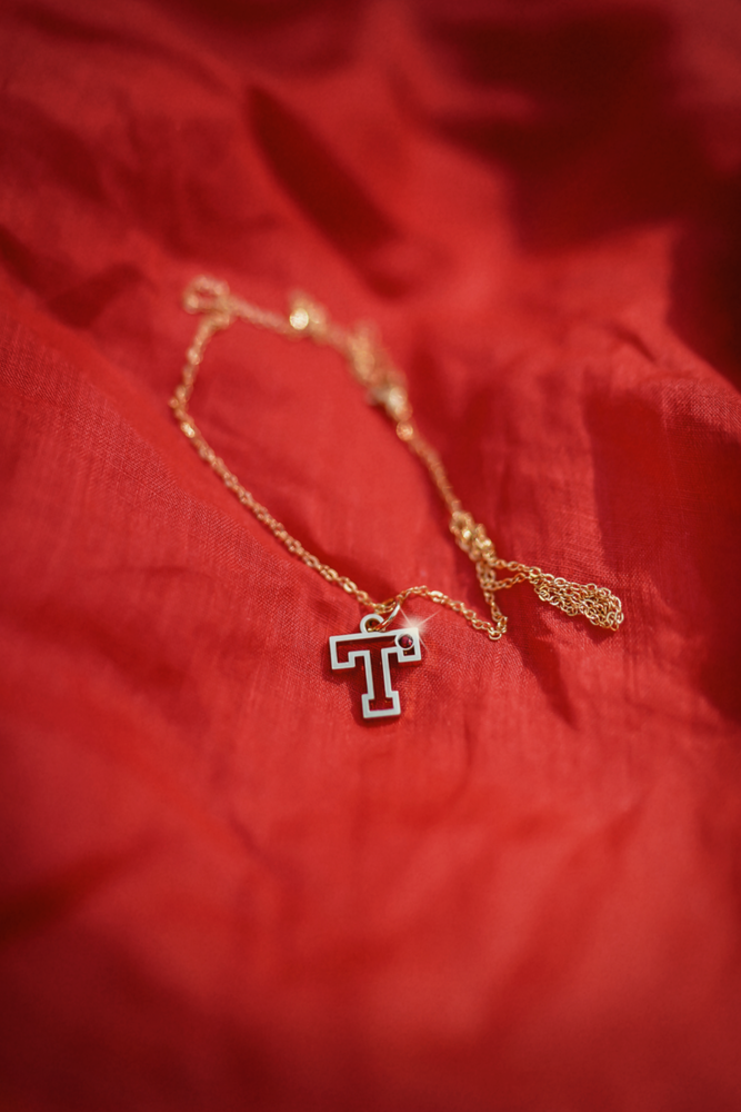 T as in Troy 24k Gold Necklace w/ 18k Gold Charm