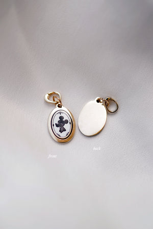 PRE ORDER Silhouette Portraits 18k Gold Charms w/ 24k Gold Necklaces