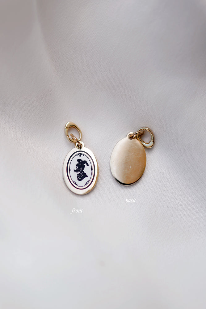 PRE ORDER Silhouette Portraits 18k Gold Charms w/ 24k Gold Necklaces