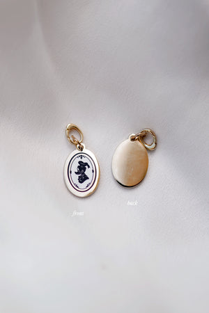 PRE ORDER Silhouette Portraits 18k Gold Charms w/ 24k Gold Necklaces