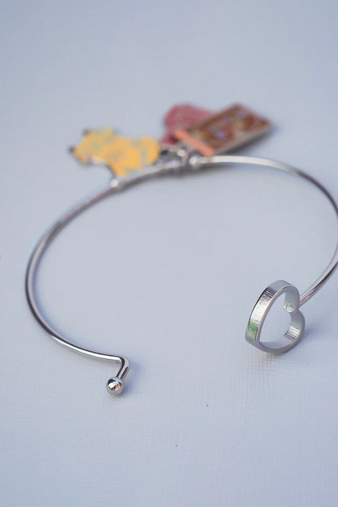 Adventure is Out There Bangle Heart Clasp Bangle