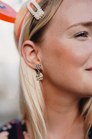 Adventure is Out There! Gold Drop Earrings