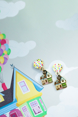 Adventure is Out There! Gold Drop Earrings
