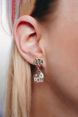Adventure is Out There! Gold Drop Earrings