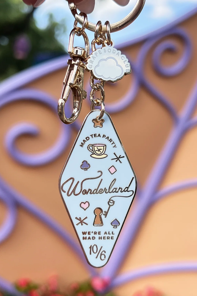 Alice in Wonderland Motel Keychain