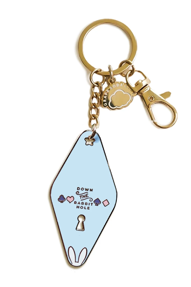 Alice in Wonderland Motel Keychain