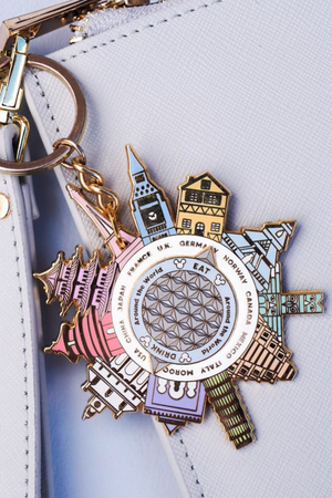 World Showcase Spinner Keychain