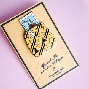 Wizarding House Castle Camera Gold Enamel Pins